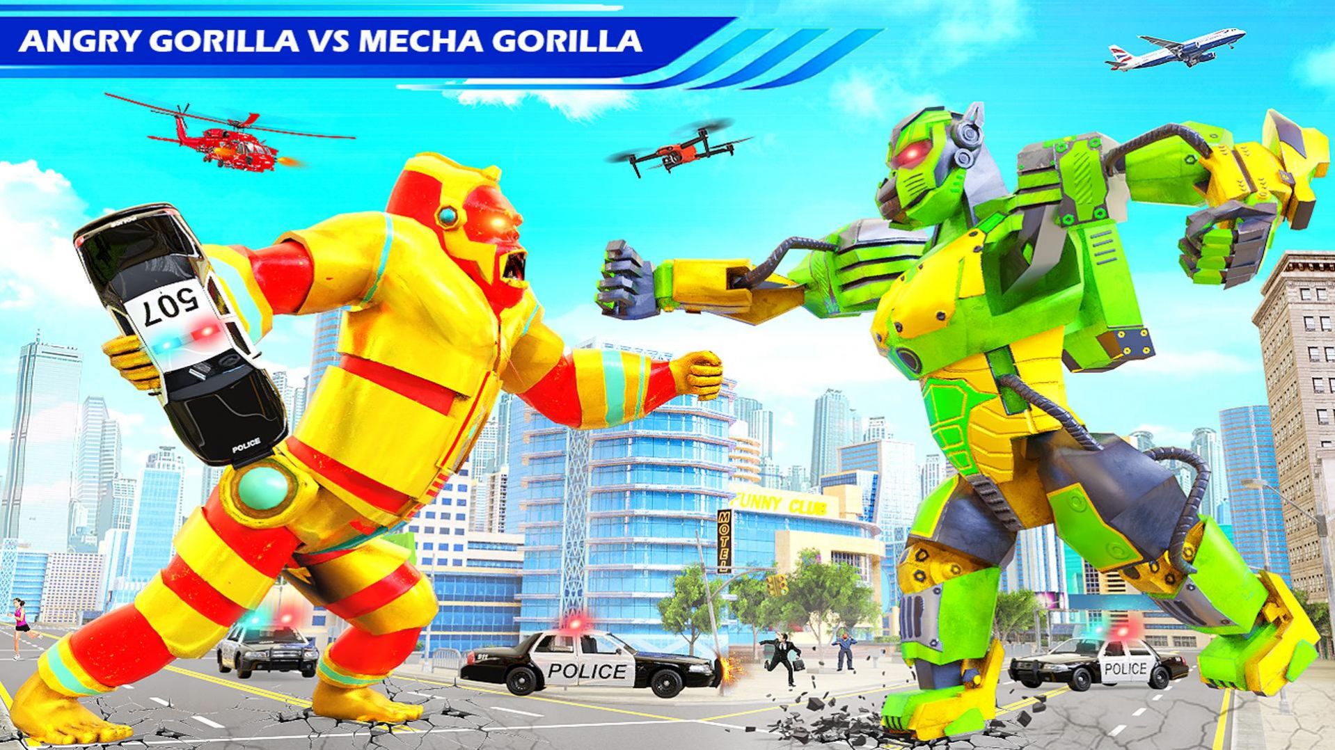 大猩猩机器人战斗模拟